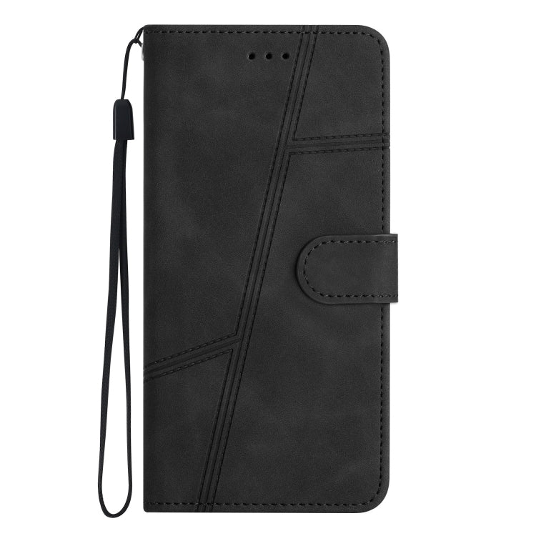 For Samsung Galaxy S25 5G Skin-feel Stitching Leather Phone Case(Black) - Galaxy S25 5G Cases by buy2fix | Online Shopping UK | buy2fix