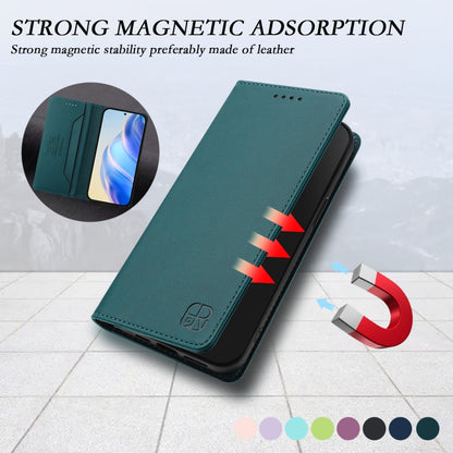 For Samsung Galaxy S25 Ultra 5G RC01 Dual-Folded Magnetic Suction RFID Leather Phone Case(Dark Green) - Galaxy S25 Ultra 5G Cases by buy2fix | Online Shopping UK | buy2fix