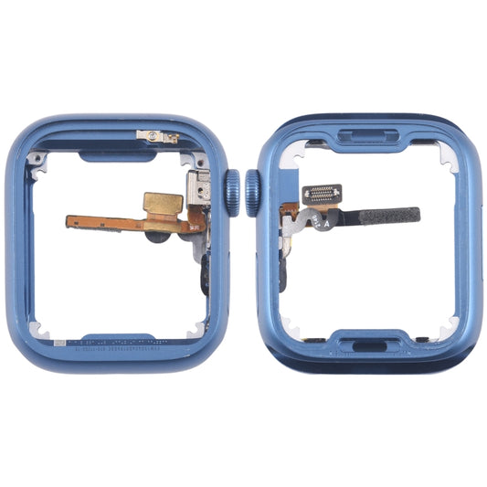 For Apple Watch Series 7 41MM GPS Aluminium Alloy Middle Frame Bezel Plate with Crown Spin Axis Flex Cable(Blue) - Middle Frame by buy2fix | Online Shopping UK | buy2fix