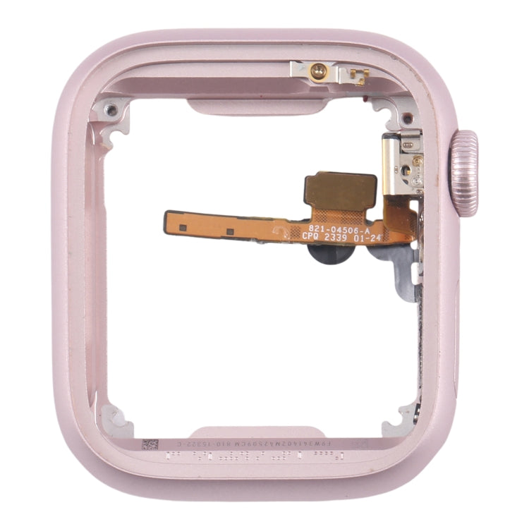 For Apple Watch Series 9 41MM LTE Aluminium Alloy Middle Frame Bezel Plate with Crown Spin Axis Flex Cable(Pink) - Middle Frame by buy2fix | Online Shopping UK | buy2fix