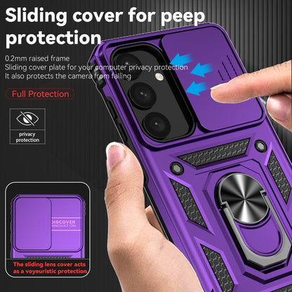 For Samsung Galaxy S25+ 5G Sliding Camshield Holder Phone Case(Purple) - Galaxy S25+ 5G Cases by buy2fix | Online Shopping UK | buy2fix