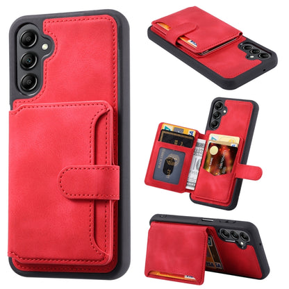 For Samsung Galaxy S25+ 5G Skin Feel Dream RFID Anti-theft PU Card Bag Phone Case(Red) - Galaxy S25+ 5G Cases by buy2fix | Online Shopping UK | buy2fix