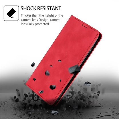 For Samsung Galaxy S25 Ultra 5G Skin Feel Magnetic Leather Phone Case(Red) - Galaxy S25 Ultra 5G Cases by buy2fix | Online Shopping UK | buy2fix