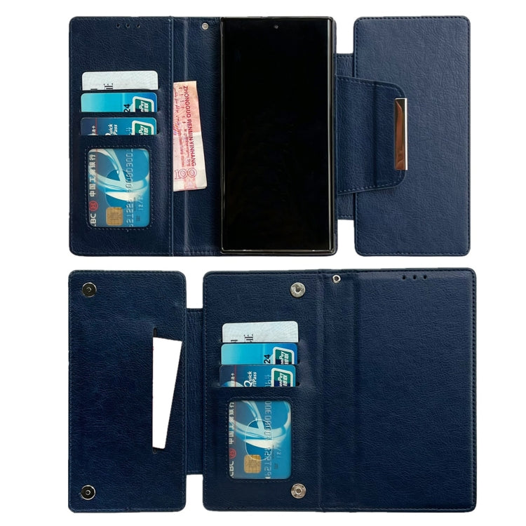 For Samsung Galaxy S25 Ultra 5G Multifunctional 7-Card Wallet Leather Phone Case(Royal Blue) - Galaxy S25 Ultra 5G Cases by buy2fix | Online Shopping UK | buy2fix