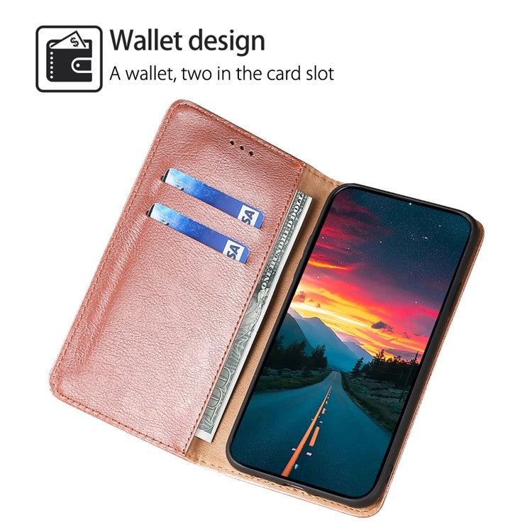 For Samsung Galaxy S25 5G Gloss Oil Solid Color Magnetic Leather Phone Case(Rose Gold) - Galaxy S25 5G Cases by buy2fix | Online Shopping UK | buy2fix