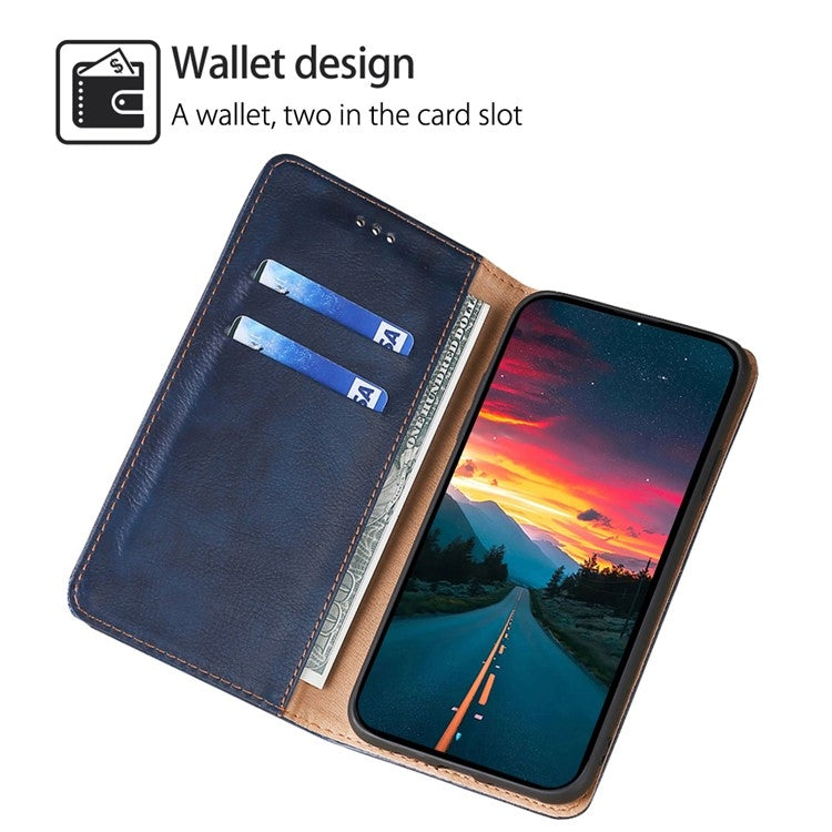 For Samsung Galaxy S25 Ultra 5G Gloss Oil Solid Color Magnetic Leather Phone Case(Blue) - Galaxy S25 Ultra 5G Cases by buy2fix | Online Shopping UK | buy2fix