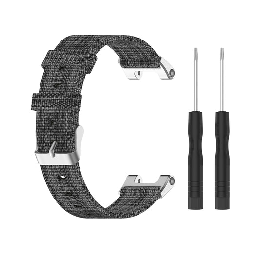 For Huami Amazfit Ares A1908 Nylon Canvas Replacement Strap with Screwdriver(Gray) - Watch Bands by buy2fix | Online Shopping UK | buy2fix