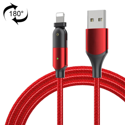FXCL-WY09 2.4A USB to 8 Pin 180 Degree Rotating Elbow Charging Cable, Length:1.2m(Red) - Normal Style Cable by buy2fix | Online Shopping UK | buy2fix