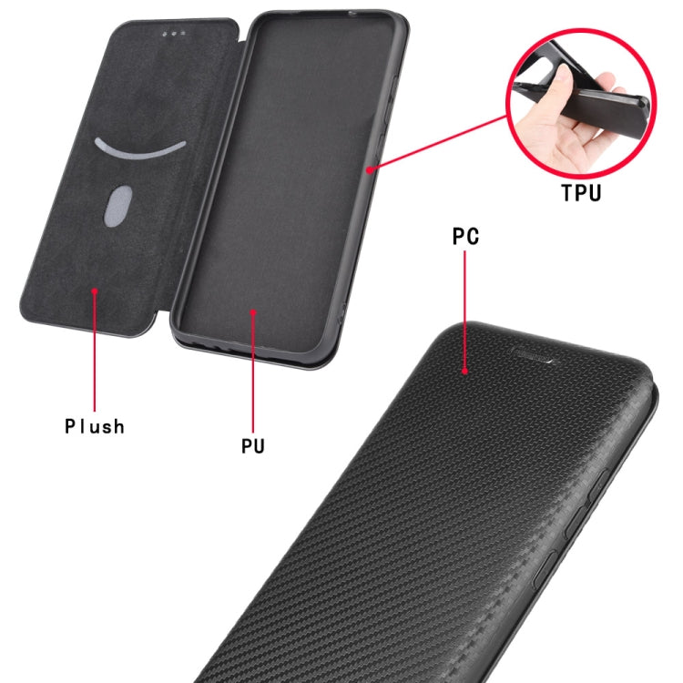 For Ulefone Note 9P Carbon Fiber Texture Horizontal Flip TPU + PC + PU Leather Case with Card Slot(Pink) - Ulefone Cases by buy2fix | Online Shopping UK | buy2fix