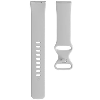 For Fitbit Versa 4 / Versa 3 / Sense 2 / Sense Silicone Watch Band, Size: L(White) - Watch Bands by buy2fix | Online Shopping UK | buy2fix