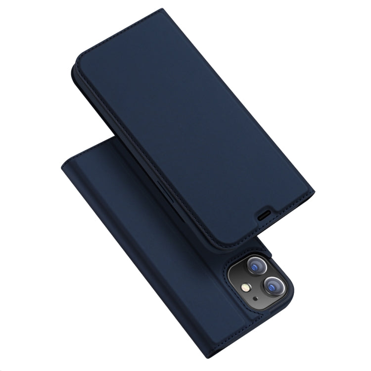 For iPhone 12 / 12 Pro DUX DUCIS Skin Pro Series Horizontal Flip PU + TPU Leather Case with Holder & Card Slots(Blue) - iPhone 12 / 12 Pro Cases by DUX DUCIS | Online Shopping UK | buy2fix