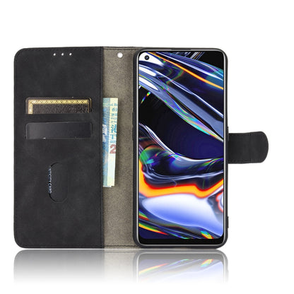 For OPPO Realme 7 Pro Solid Color Skin Feel Magnetic Buckle Horizontal Flip Calf Texture PU Leather Case with Holder & Card Slots & Wallet(Black) - Realme Cases by buy2fix | Online Shopping UK | buy2fix
