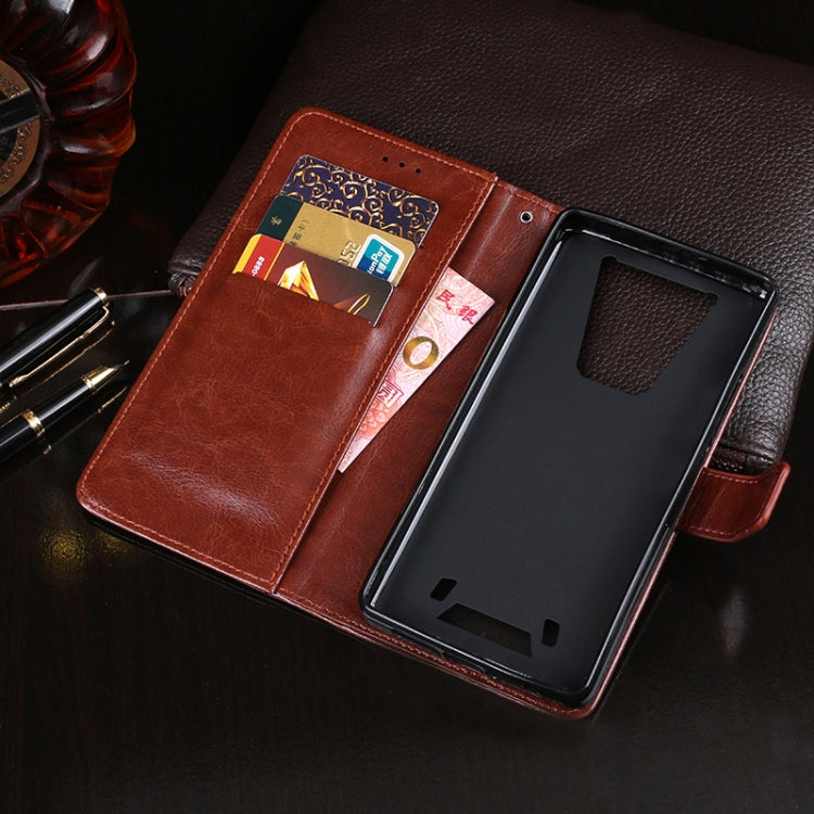 For Blackview BV6900 idewei Crazy Horse Texture Horizontal Flip Leather Case with Holder & Card Slots & Wallet(Brown) - More Brand by idewei | Online Shopping UK | buy2fix