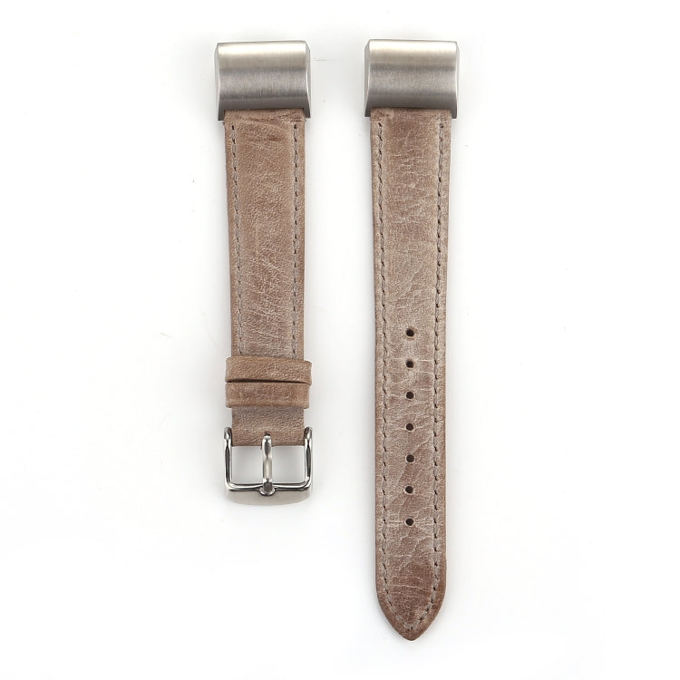 For Fitbit Charge 2 Fresh Style Leather Watch Band(Brown) - Watch Bands by buy2fix | Online Shopping UK | buy2fix