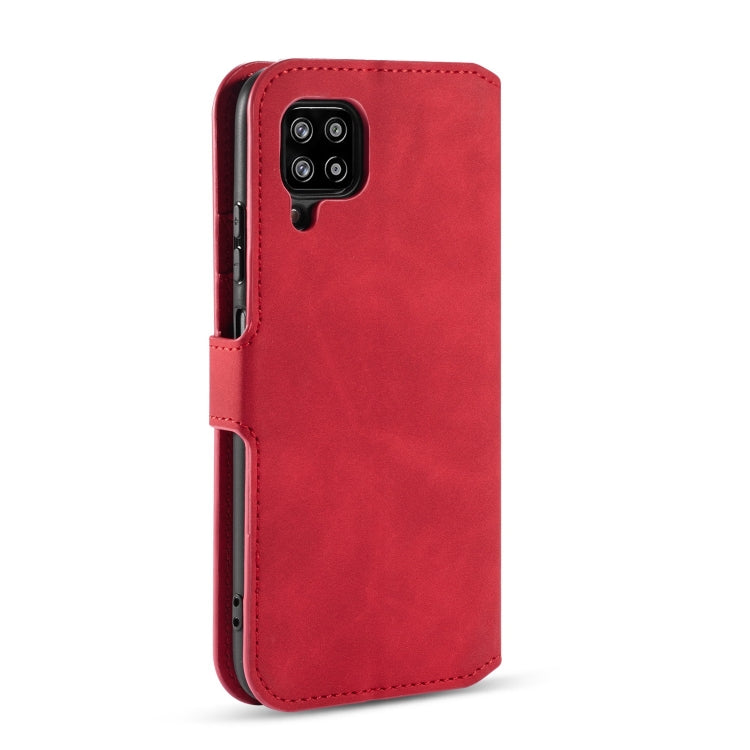 For Samsung Galaxy A42 5G DG.MING Retro Oil Side Horizontal Flip Protective Case(Red) - Galaxy Phone Cases by DG.MING | Online Shopping UK | buy2fix