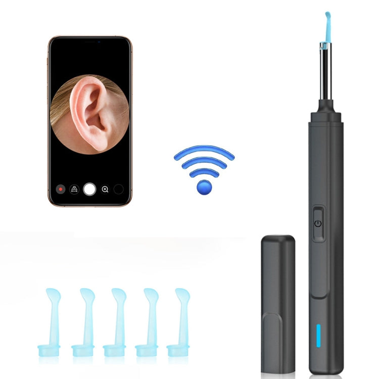 H02006 WiFi Smart Visual Ear Pick HD Digital Mouth Nose Ear Endoscope (Black) - Ear Care Tools by buy2fix | Online Shopping UK | buy2fix