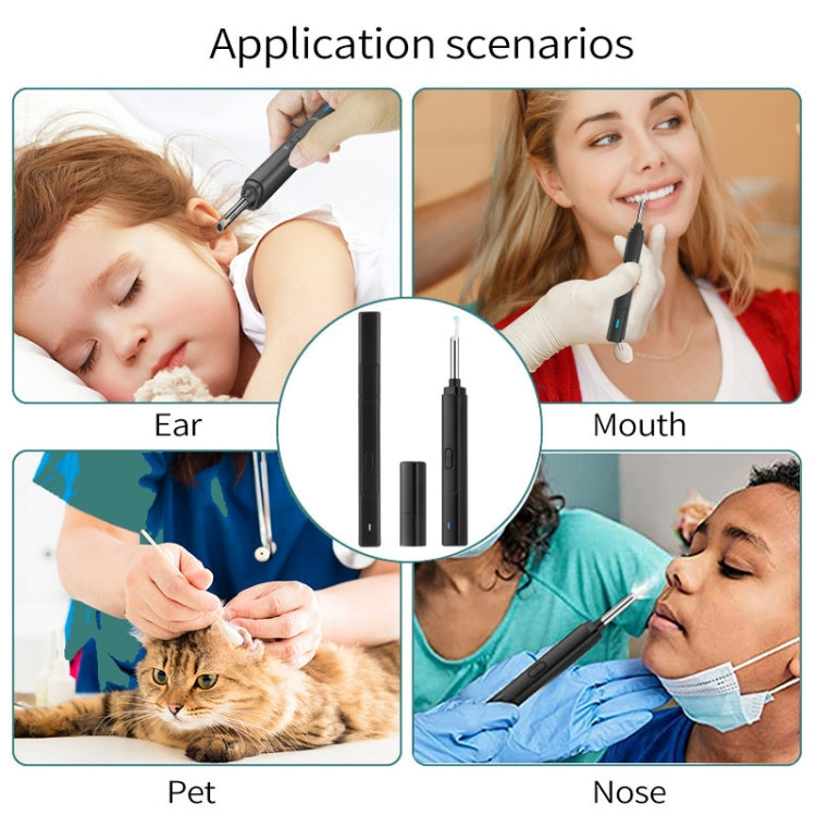 H02006 WiFi Smart Visual Ear Pick HD Digital Mouth Nose Ear Endoscope (Black) - Ear Care Tools by buy2fix | Online Shopping UK | buy2fix