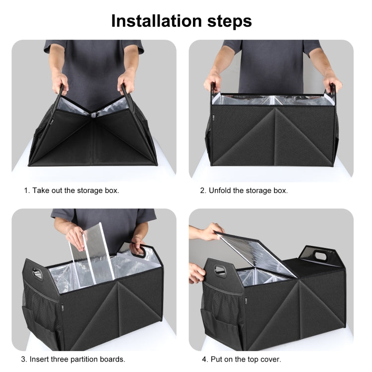 FunAdd Foldable Storage Fresh Box Vehicle Trunk Organizer Bag Transportation Fresh-keeping Box (Black) - Stowing Tidying by FunAdd | Online Shopping UK | buy2fix