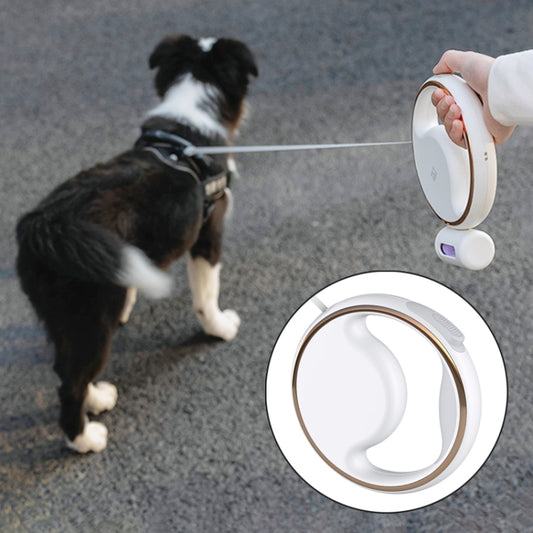 S62 Small and Medium Dog with Light Automatic Retractable Dog Leash, Length: 3m (White) - Leashes & Chest Strap by buy2fix | Online Shopping UK | buy2fix