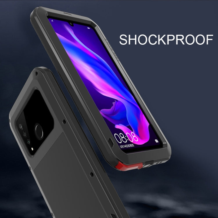 LOVE MEI Powerful Dustproof Shockproof Splashproof Metal + Silicone Combination Case for Huawei P30 Lite (Black) - Huawei Cases by LOVE MEI | Online Shopping UK | buy2fix