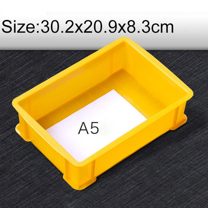 Thick Multi-function Material Box Brand New Flat Plastic Parts Box Tool Box, Size: 30.2cm x 20.9cm x 8.3cm(Yellow) - Storage Bags & Boxes by buy2fix | Online Shopping UK | buy2fix