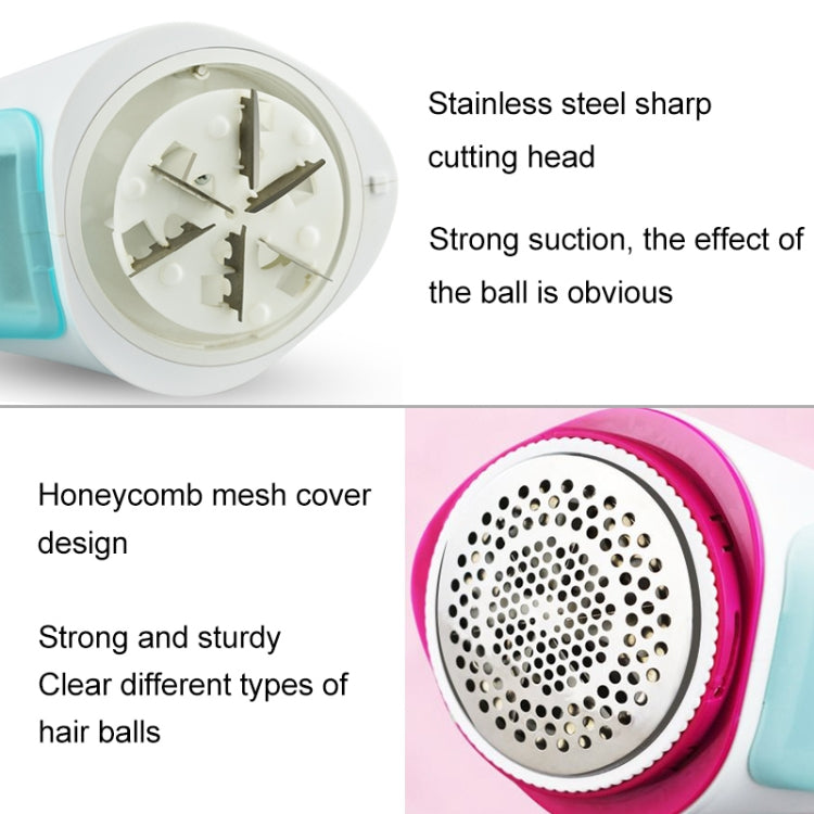 BZ-117Z-A USB Charging 6 Knife Head Fur Ball Trimmer(Rose Red) - Sponges, Cloths & Brushes by buy2fix | Online Shopping UK | buy2fix