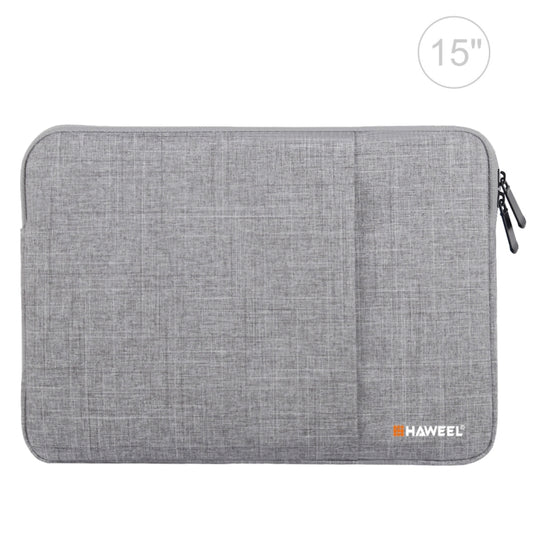 HAWEEL 15.0 inch Sleeve Case Zipper Briefcase Laptop Carrying Bag, For Macbook, Samsung, Lenovo, Sony, DELL Alienware, CHUWI, ASUS, HP, 15 inch and Below Laptops(Grey) - 15 inch by HAWEEL | Online Shopping UK | buy2fix