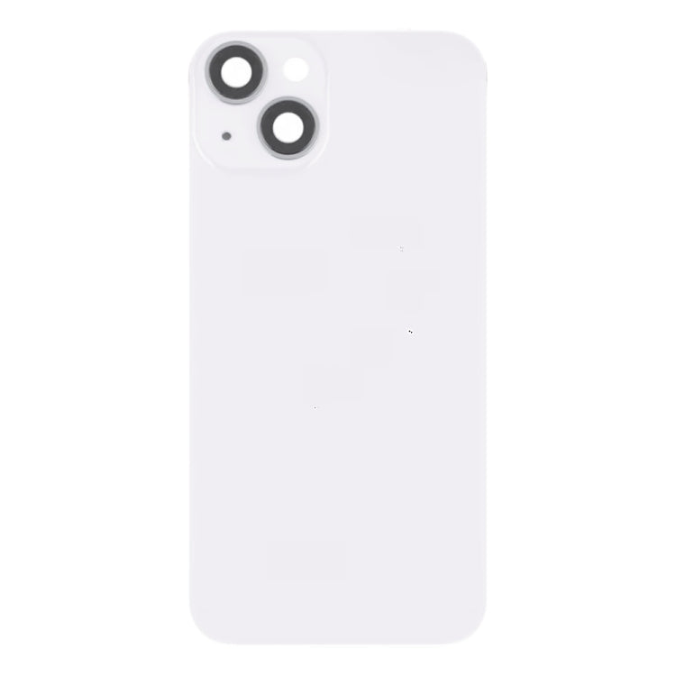 For iPhone 14 Glass Battery Back Cover with Flash Bracket + Wireless Charging Module(White) - Back Cover by buy2fix | Online Shopping UK | buy2fix