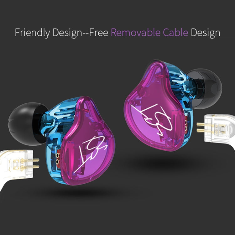 KZ ZST Circle Iron In-ear Mega Bass MP3 Dual Unit Earphone without Microphone (Carbon Fiber Black) - In Ear Wired Earphone by KZ | Online Shopping UK | buy2fix