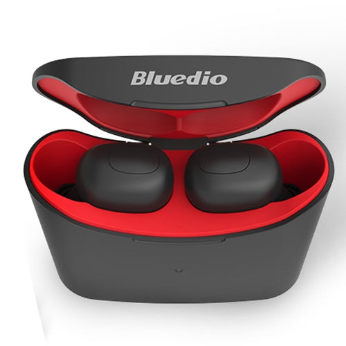 Bluedio TWS T-elf Bluetooth Version 5.0 In-Ear Bluetooth Headset with Headphone Charging Cabin(Red) - TWS Earphone by Bluedio | Online Shopping UK | buy2fix