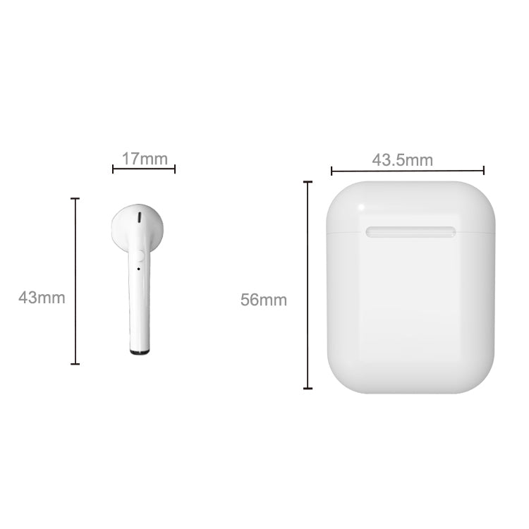 i9 Wireless TWS Sport Bilateral Stereo Bluetooth 5.0 Headset with Charging Box, Push-button Version(White) - TWS Earphone by buy2fix | Online Shopping UK | buy2fix