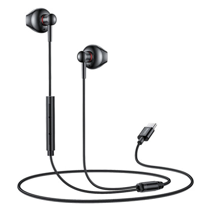 Yesido YH49 Type-C Digital Solutions Line-Control In-Ear Wired Earphone, Length: 1.2m (Black) - Type-C Earphone by Yesido | Online Shopping UK | buy2fix