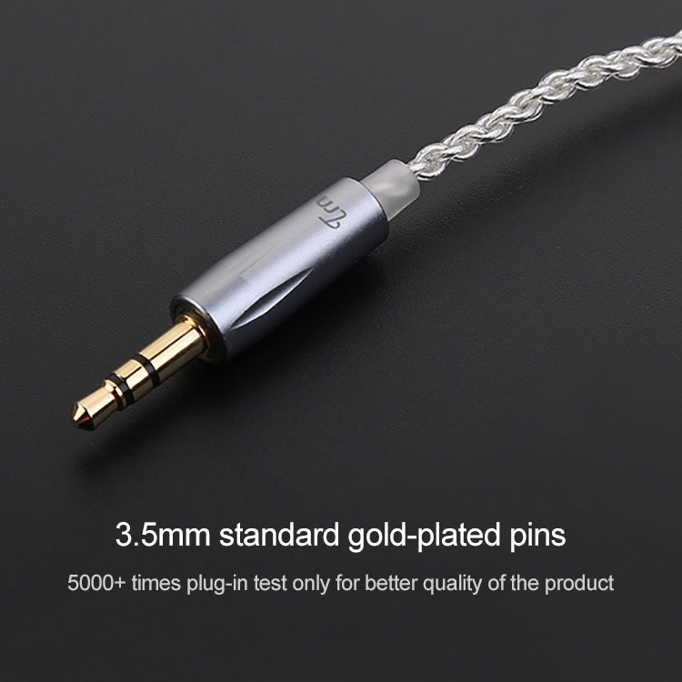 TRN Silver Plated Upgrade Cable Headphones Cable with A2DC Connection for TRN V10 V20 Earphone - Cable & Splitter by TRN | Online Shopping UK | buy2fix