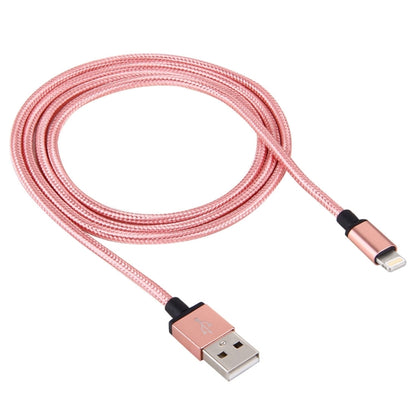 1m Woven Style Metal Head 58 Cores 8 Pin to USB 2.0 Data / Charger Cable(Magenta) - Normal Style Cable by buy2fix | Online Shopping UK | buy2fix