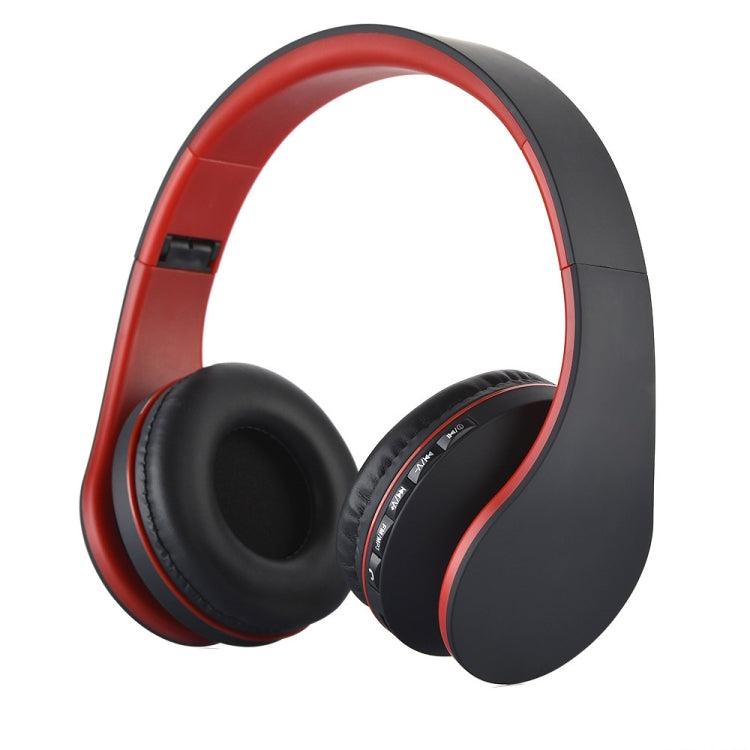 BTH-811 Folding Stereo Wireless  Bluetooth Headphone Headset with MP3 Player FM Radio, for Xiaomi, iPhone, iPad, iPod, Samsung, HTC, Sony, Huawei and Other Audio Devices(Red) - Headset & Headphone by buy2fix | Online Shopping UK | buy2fix