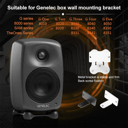 For Genelec G2 HiFi Speaker Wall-mounted Metal Bracket (Black) - Speaker Bracket by buy2fix | Online Shopping UK | buy2fix