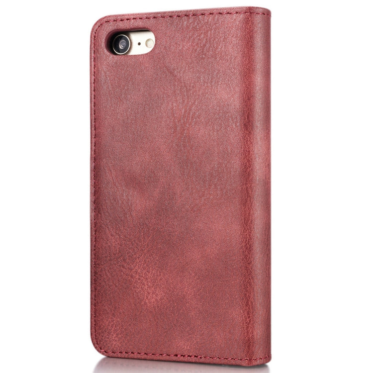 DG.MING For iPhone SE 2020 & 8 & 7  Crazy Horse Texture Horizontal Flip Detachable Magnetic Protective Case with Holder & Card Slots & Wallet(Red) - More iPhone Cases by DG.MING | Online Shopping UK | buy2fix