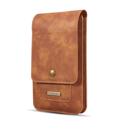 DG.MING Universal Cowskin Leather Protective Case Waist Bag with Card Slots & Hook, For iPhone, Samsung, Sony, Huawei, Meizu, Lenovo, ASUS, Oneplus, Xiaomi, Cubot, Ulefone, Letv, DOOGEE, Vkworld, and other Smartphones Below 5.2 inch(Brown) - More iPhone Cases by DG.MING | Online Shopping UK | buy2fix