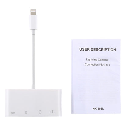 NK-108L 8 Pin to USB + TF Card + SD Card Camera Reader Adapter, Compatible with IOS 9.1 and Above Systems - Converter & Adapter by buy2fix | Online Shopping UK | buy2fix