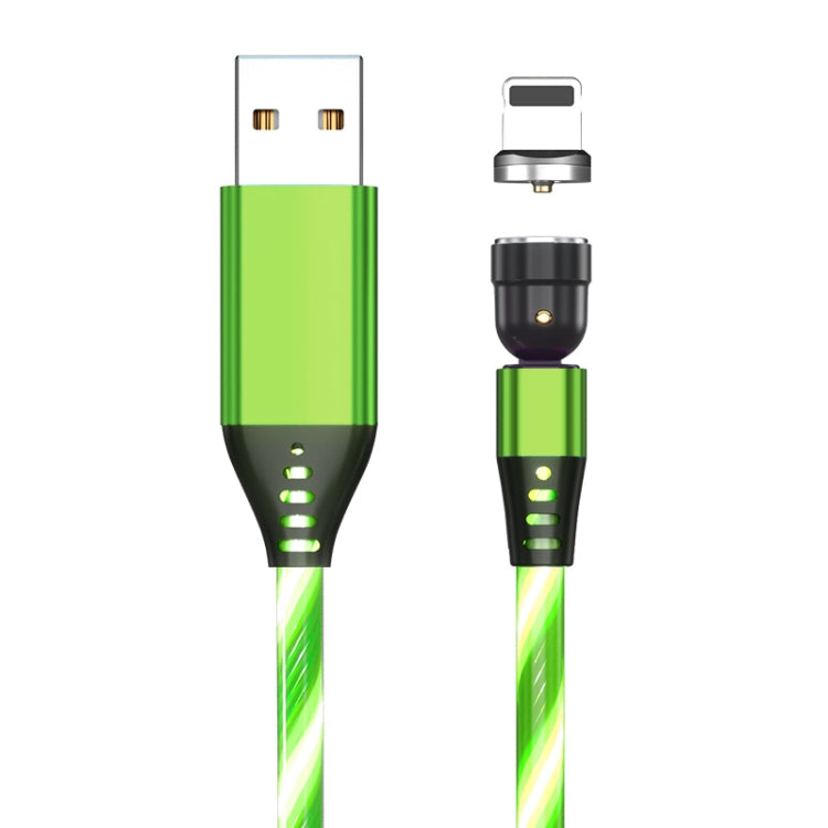 2.4A USB to 8 Pin 540 Degree Bendable Streamer Magnetic Data Cable, Cable Length: 1m(Green) - Charging Cable & Head by buy2fix | Online Shopping UK | buy2fix