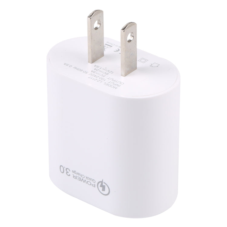 LZ-2117 18W QC3.0 3.1A USB Fast Charger, US Plug (White) - USB Charger by buy2fix | Online Shopping UK | buy2fix