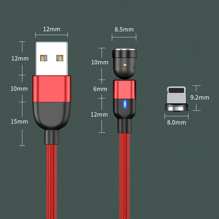 1m 3A Output USB to 8 Pin 540 Degree Rotating Magnetic Data Sync Charging Cable(Purple) - Charging Cable & Head by buy2fix | Online Shopping UK | buy2fix