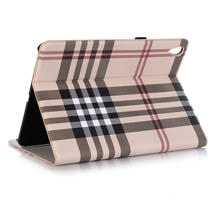 Plaid Texture Horizontal Flip PU Leather Case for iPad Air 13 2024 / iPad Pro 12.9 inch (2018), with Holder & Card Slots & Wallet (White) - iPad Pro 12.9 (2018) Cases by buy2fix | Online Shopping UK | buy2fix