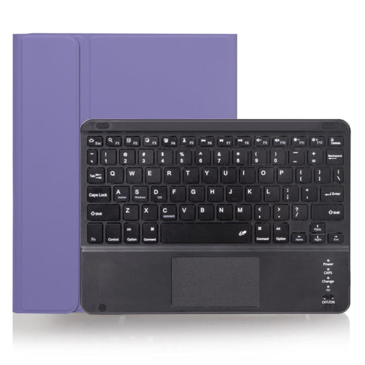 X-11BC Skin Plain Texture Detachable Bluetooth Keyboard Tablet Case for iPad Pro 11 inch 2020 / 2018, with Touchpad & Pen Slot(Light Purple) - For iPad Pro by buy2fix | Online Shopping UK | buy2fix