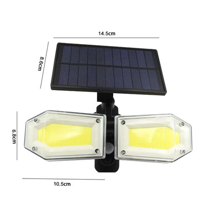 130 COBs Home Lighting Integrated Courtyard Waterproof Double Heads Rotatable Solar Wall Light Street Light - Solar Lights by buy2fix | Online Shopping UK | buy2fix