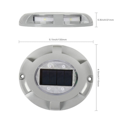 LED High Pressure Resistant Solar Powered Embedded Ground Lamp IP65 Waterproof Outdoor Garden Lawn Lamp, White Light 6000K - Buried Lights by buy2fix | Online Shopping UK | buy2fix