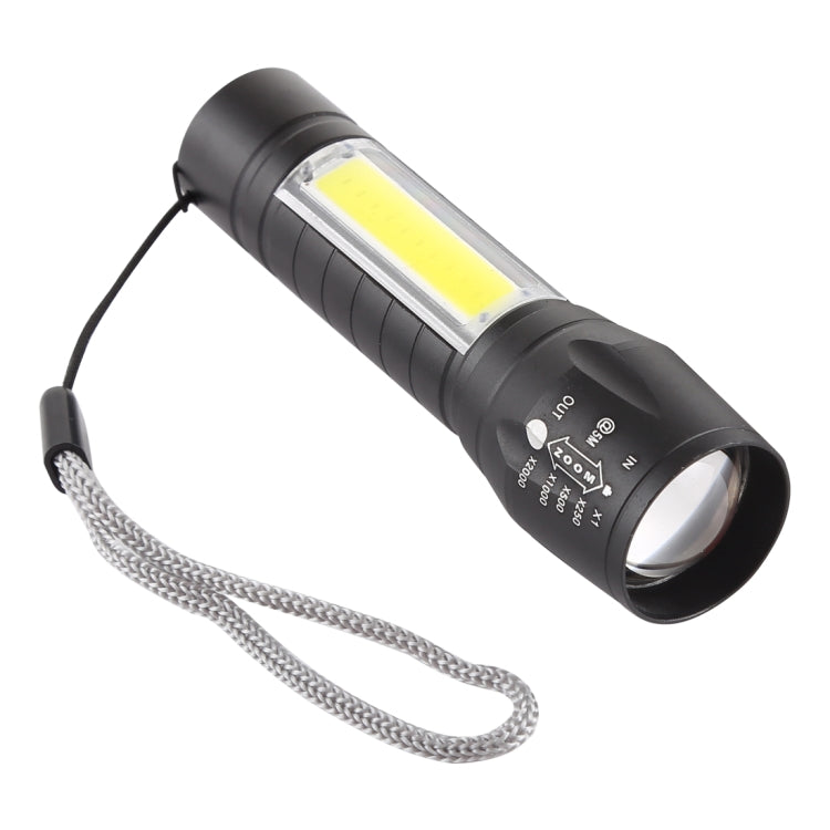 A2 USB Charging Waterproof Zoomable XPE + COB Flashlight with 3-Modes & Storage Box - LED Flashlight by buy2fix | Online Shopping UK | buy2fix