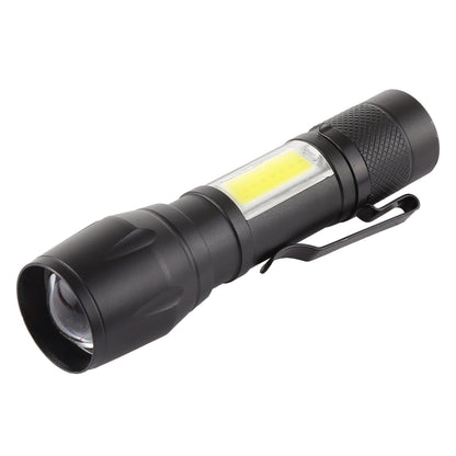 A3 USB Charging Waterproof Zoomable XPE + COB Flashlight with 3-Modes & Clip & Storage Box - LED Flashlight by buy2fix | Online Shopping UK | buy2fix