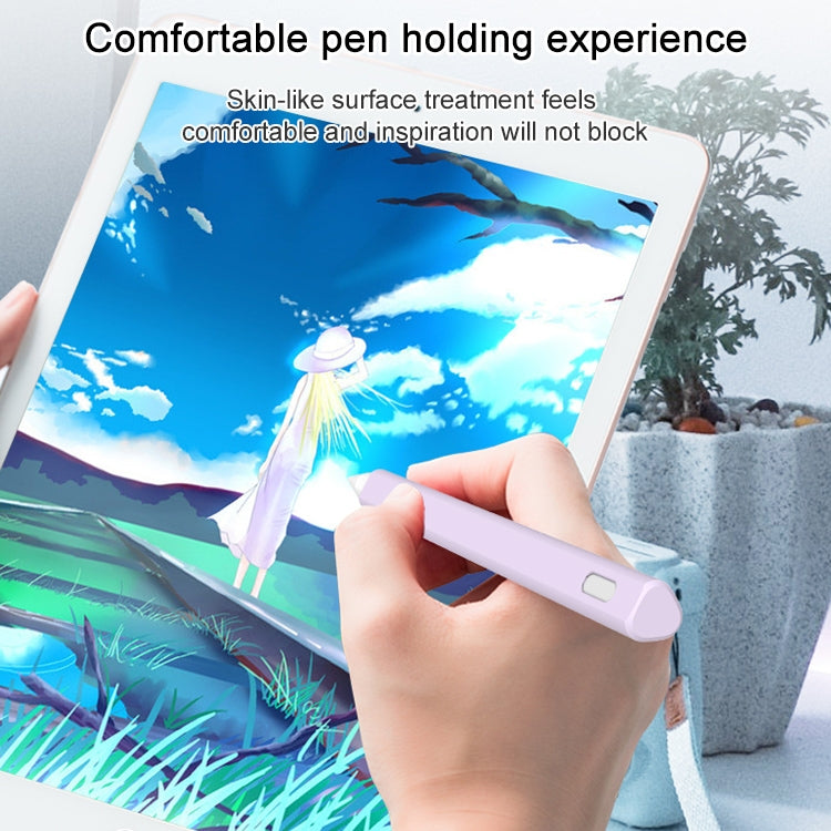 LOVE MEI For Apple Pencil 2 Triangle Shape Stylus Pen Silicone Protective Case Cover(Black) - Pencil Accessories by LOVE MEI | Online Shopping UK | buy2fix