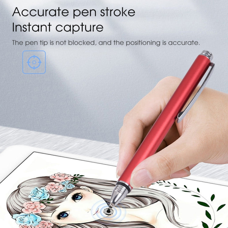 Universal Silicone Disc Nib Capacitive Stylus Pen (Red) - Stylus Pen by buy2fix | Online Shopping UK | buy2fix